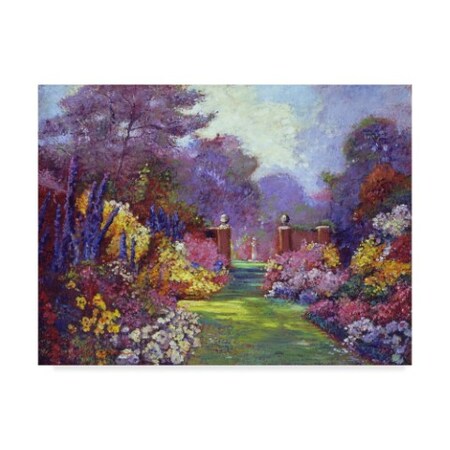 Trademark Fine Art David Lloyd Glover 'August Estate Garden' Canvas Art, 24x32 DLG00903-C2432GG